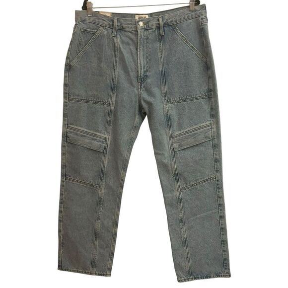 Agolde NWT Cooper Cargo Relax Straight Leg High Rise Designer Jeans in Rank 33 - Picture 2 of 14